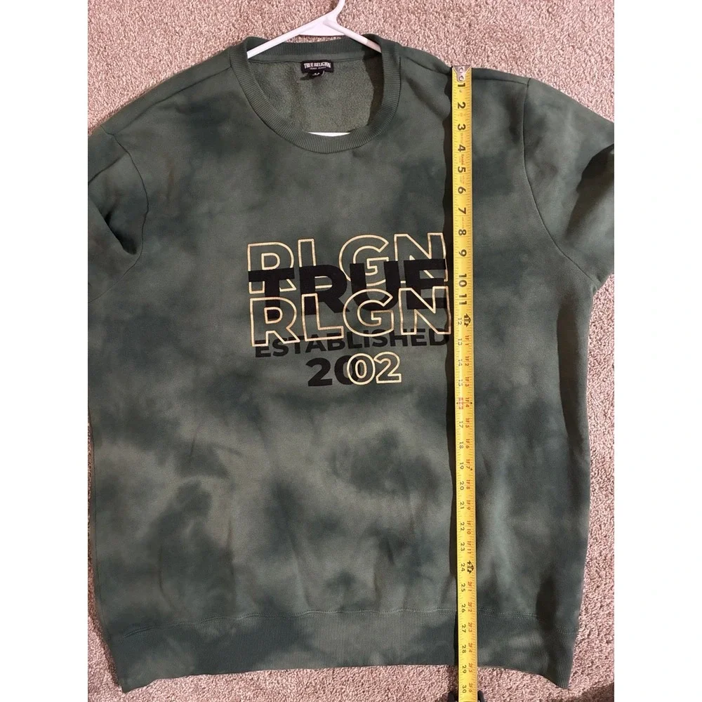 True Religion 2002 Sweat Shirt Duck Green 2XL Crew Neck